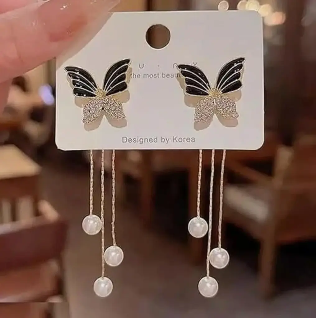 Korean earrings butterfly