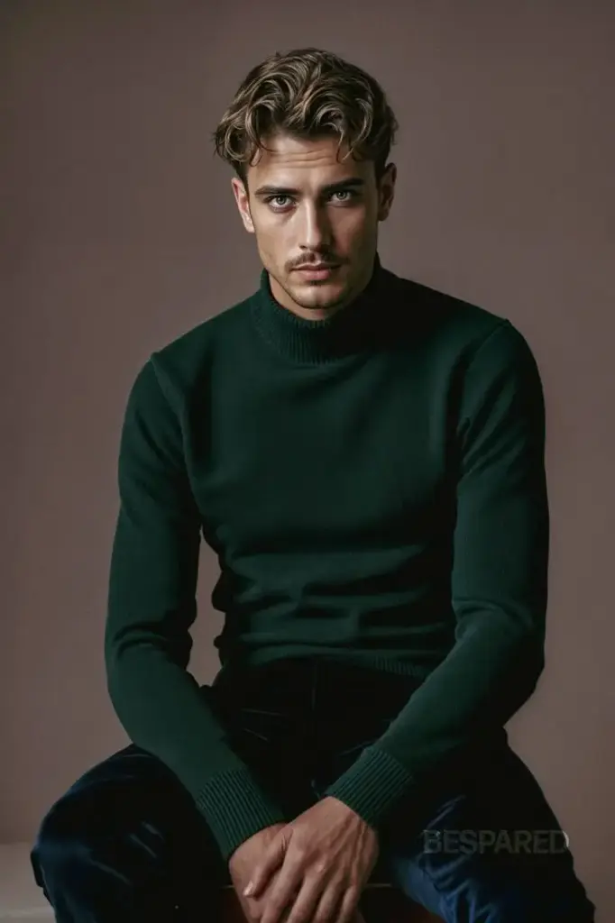 Dark green highneck with premium fabric