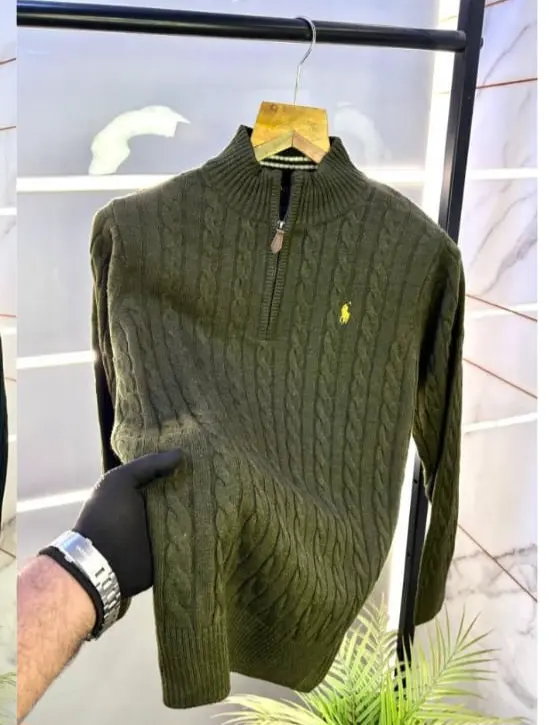 Olive green ralph lauren swet shirt